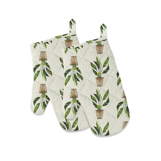 Peace Lily Oven Mitts Set of 2
