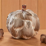 Assorted 3.25 Inch Feather Pumpkins (4 Styles)