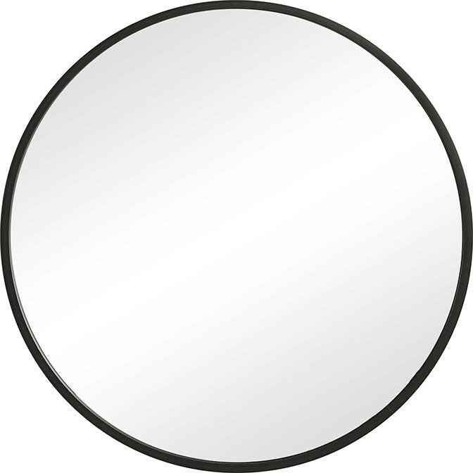 43 Inch Round Mirror-Black