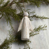 White Wood Angel Ornament