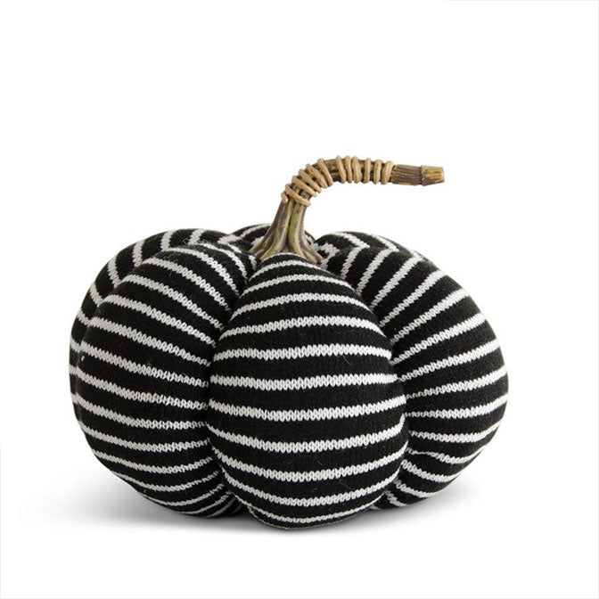 Black & White Striped Fabric Pumpkins
