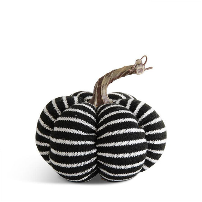 Black & White Striped Fabric Pumpkins