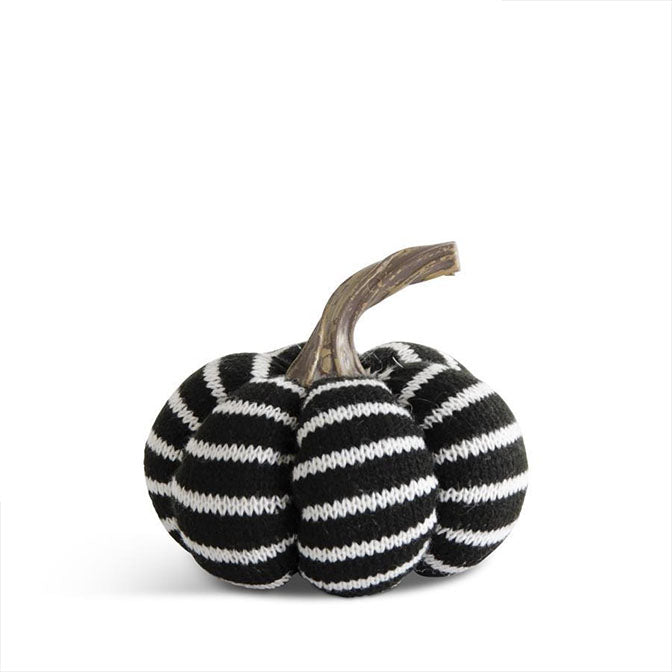 Black & White Striped Fabric Pumpkins