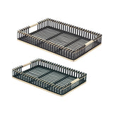 Black Bamboo Rattan Tray
