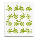 Green Bikes Swedish Dishcloth
