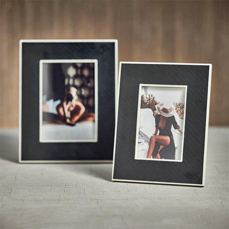 Black Bone Inlay Photo Frame