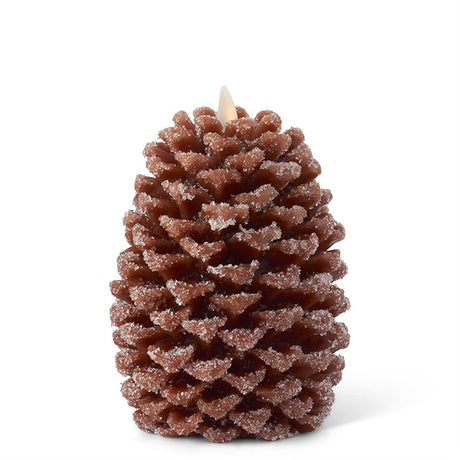 Brown Snowy Pinecone Luminara