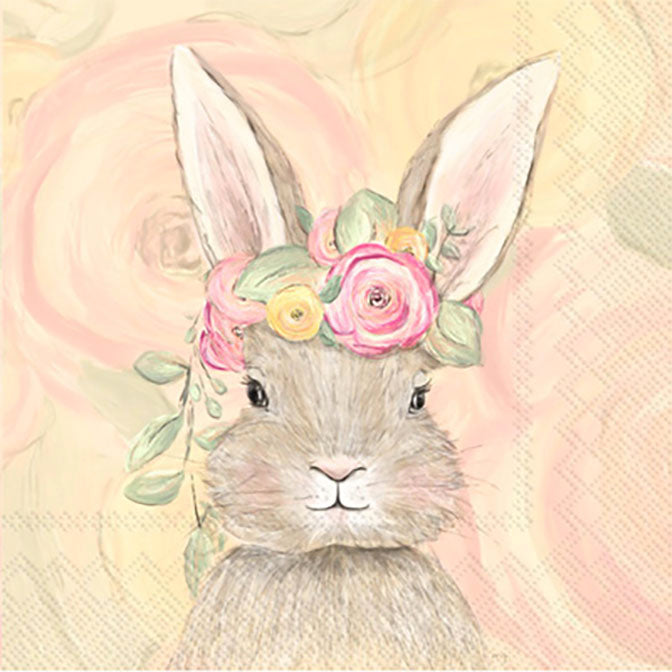 Bunny Flower Crown Napkin