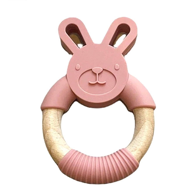 Bunny Teether Dusty Pink