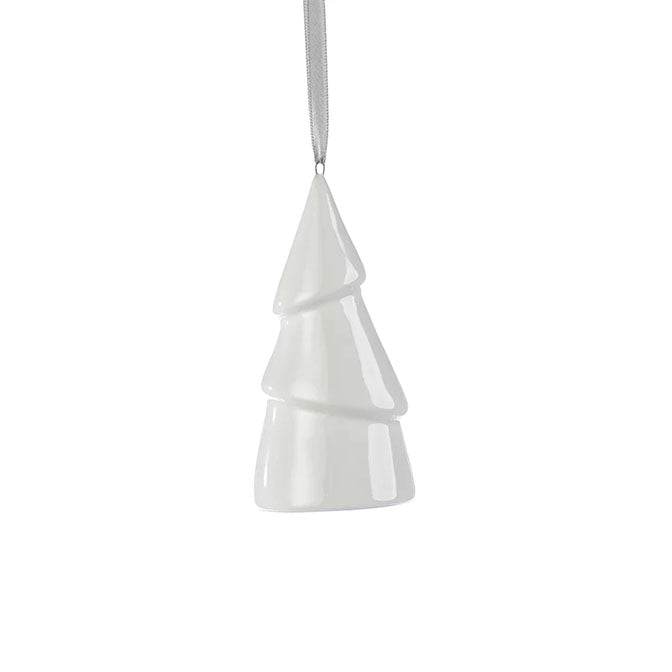 Ceramic White Tree Ornament
