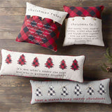 Cream Checkered Tree Pillow