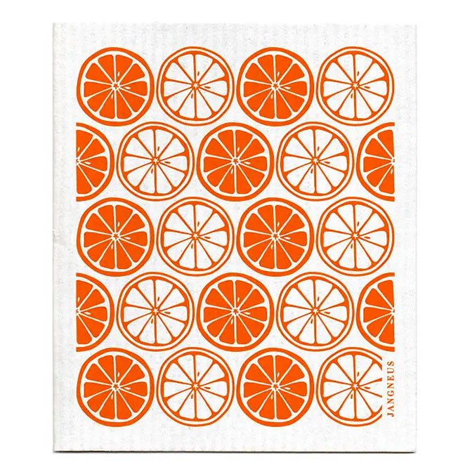 Orange Citrus Swedish Dishcloth