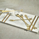 Gold Leaves Cocktail Spoons