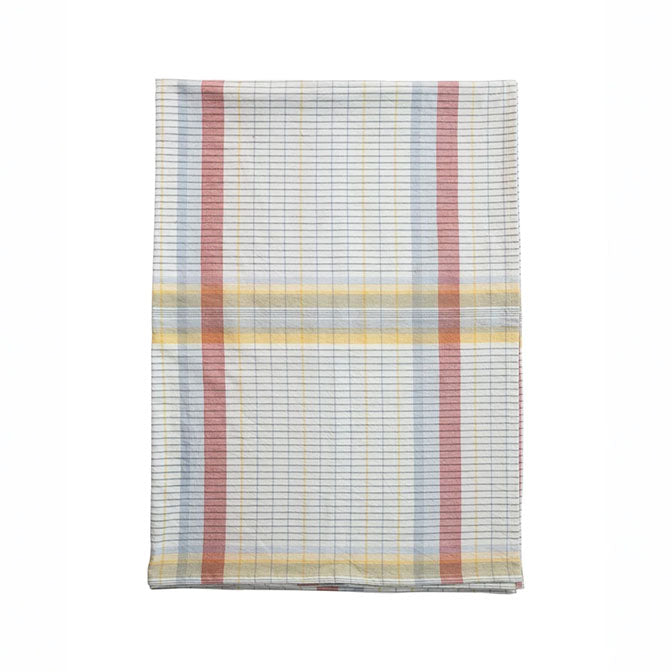 Woven Cotton Plaid Tablecloth