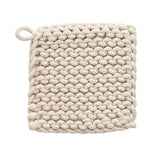 Warm Square Cotton Crocheted Pot Holder
