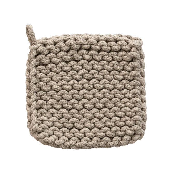 Warm Square Cotton Crocheted Pot Holder