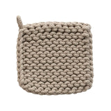 Warm Square Cotton Crocheted Pot Holder