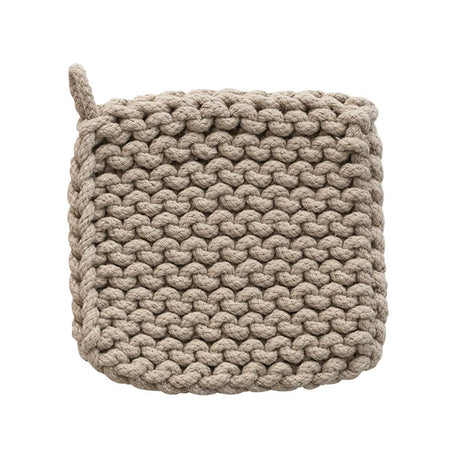 Warm Square Cotton Crocheted Pot Holder