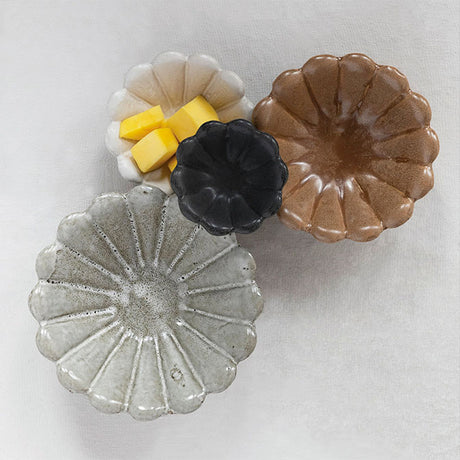 Stoneware Flower Bowls