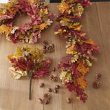 22" Fall Oak Leaves Wreath
