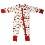 Farm Friends Animals Bamboo Baby Convertible Footie Pajama