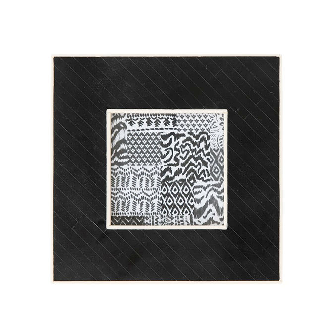 Black & Cream Photo Frame Diagonal Inlay