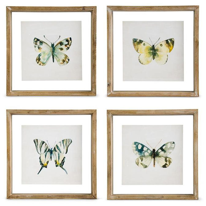 Assorted 10 Inch Whitewashed Shadowbox Framed Butte