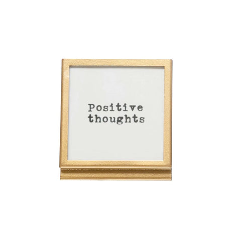 Metal & Glass Frame with Easel & Various Sayings