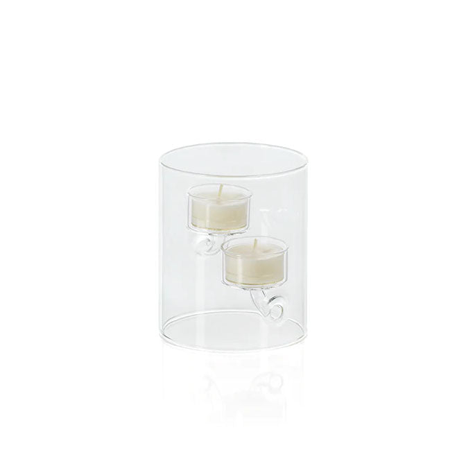 Glass Tealight Holder/Hurricane Short-Wide