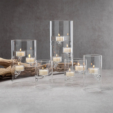 Glass Single Tealight Holder/Hurricane XLTall
