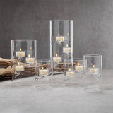 Glass Tealight Holder/Hurricane Short-Wide