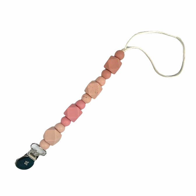 Grande Jewel Pacifier Clip Misty Rose