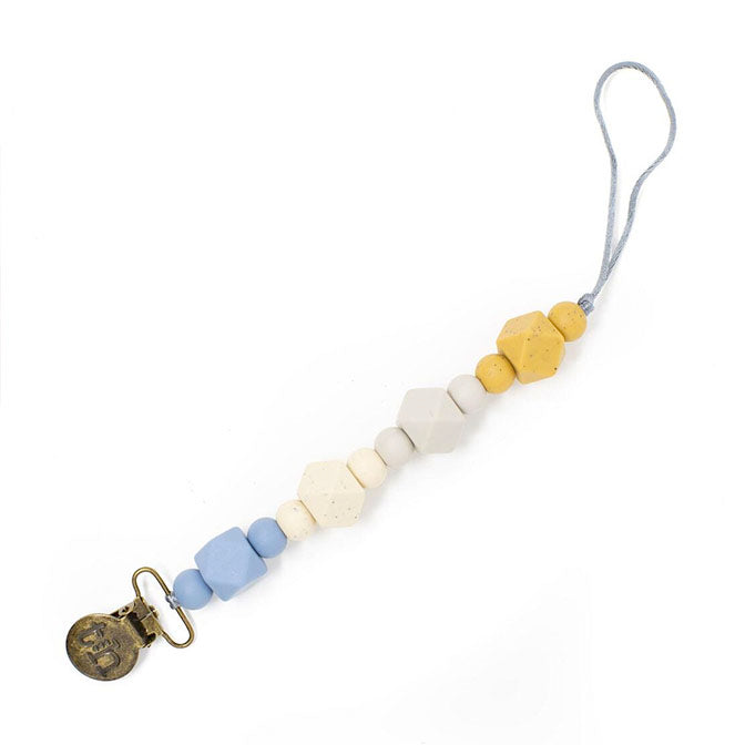 Grande Jewel Pacifier Clip Slate
