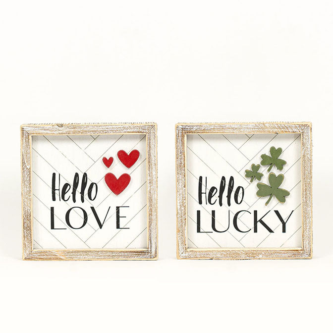 Hello Love, Hello Lucky Reversible Wall Hang