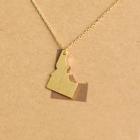 Idaho State Gold Tone Necklace
