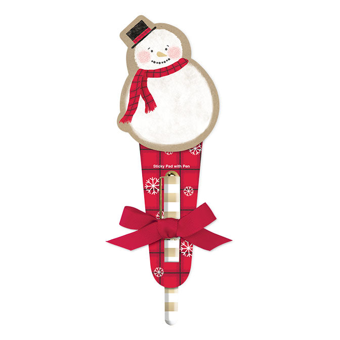 Kraft Snowman Die-Cut Sticky Pad