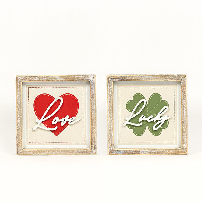 Love, Lucky Reversible Wall Sign