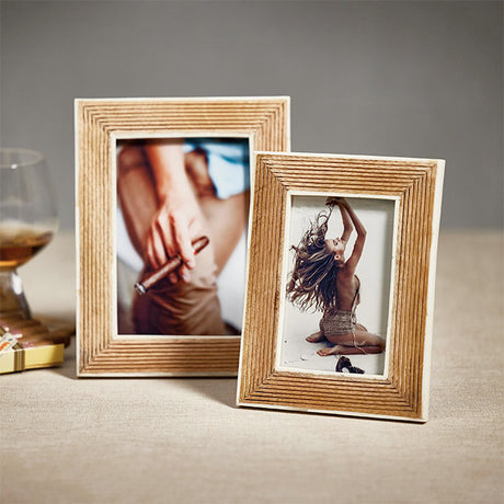 Ribbed Mango Wood Photo Frame