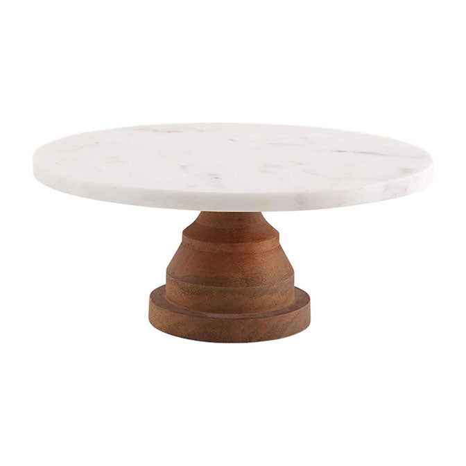 Marble & Wood Pedestal