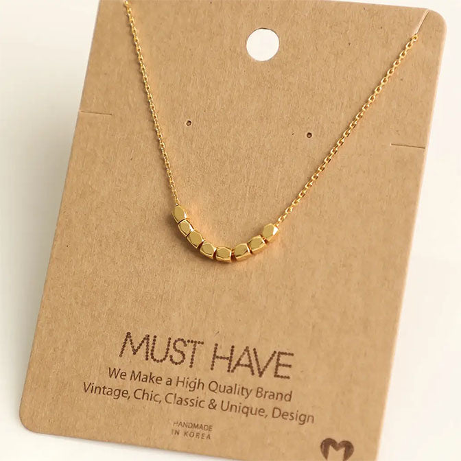 Metallic Mini Cubes Necklace