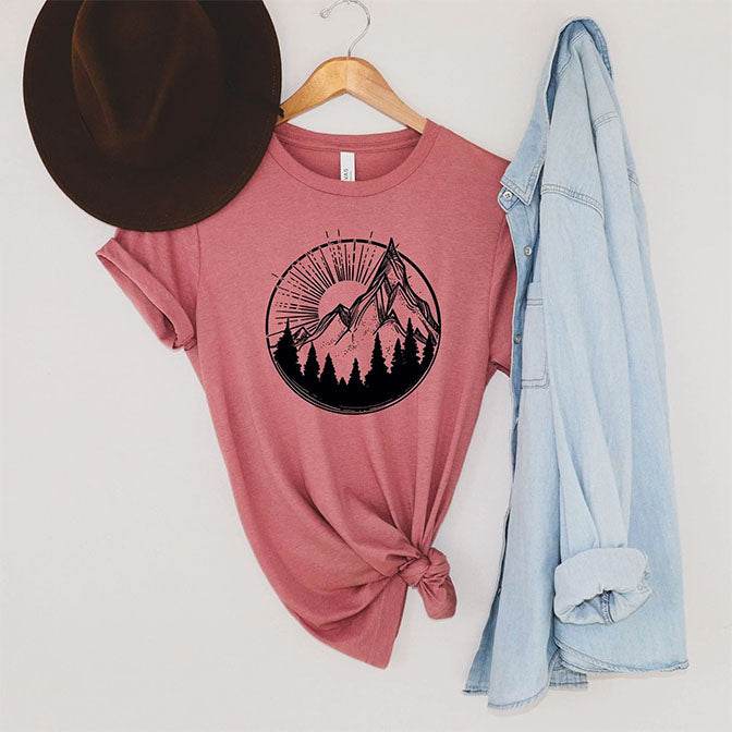 Mountain Sun T-Shirt Mauve