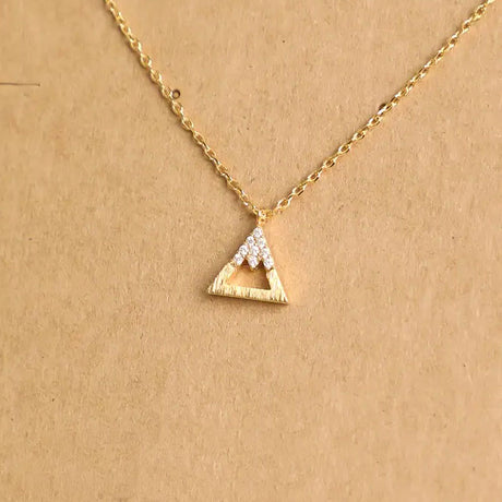 Mountain Peak Necklace Gold