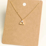 Mountain Peak Necklace Gold