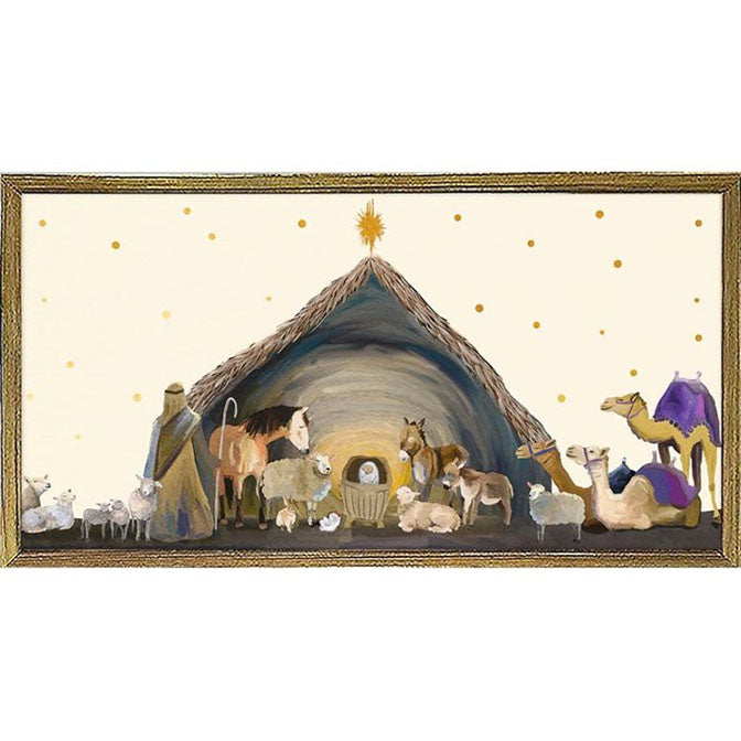 Nativity Manger Cream Canvas