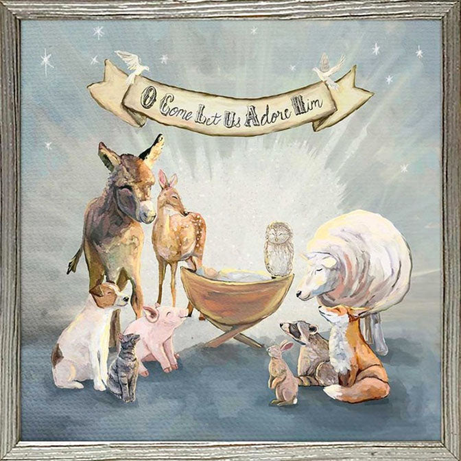 O Come Let Us Adore Him Canvas