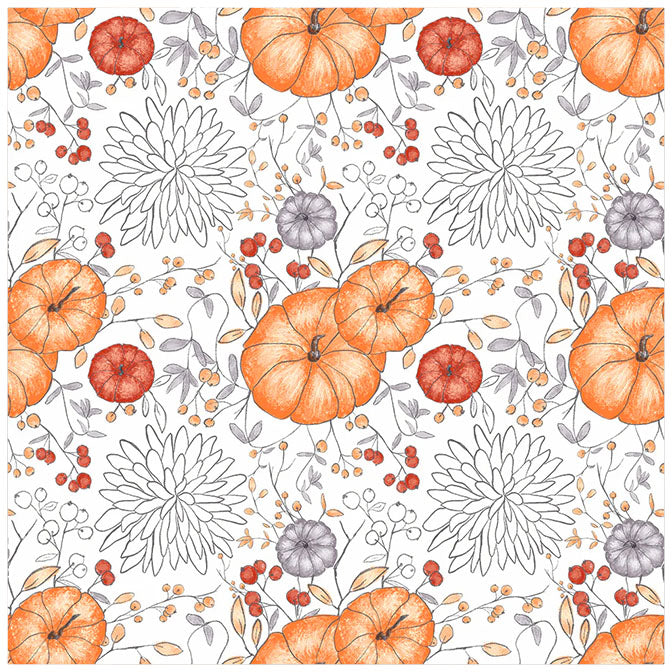 October Pumpkin Napkin Set of 4