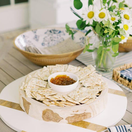 Paulownia Chip & Dip Bowl Set