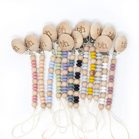 Petite Ori Pacifier & Toy Clip Navajo Beige