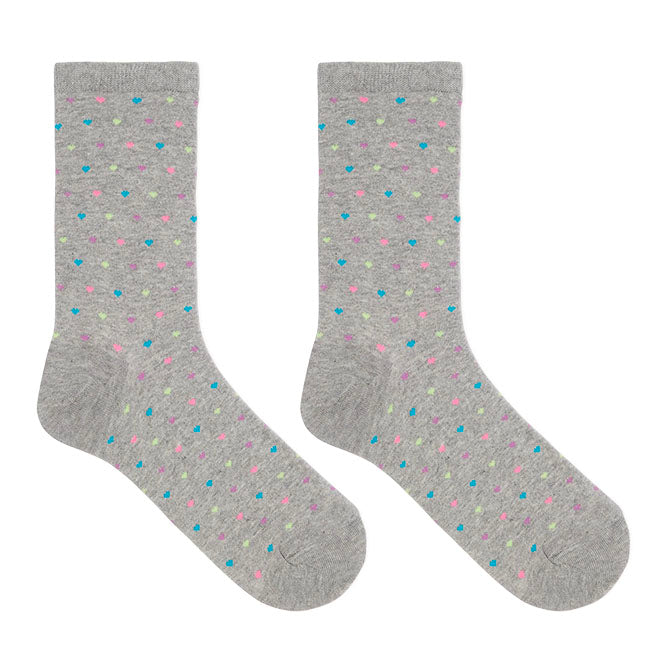Pindot Heart Sock