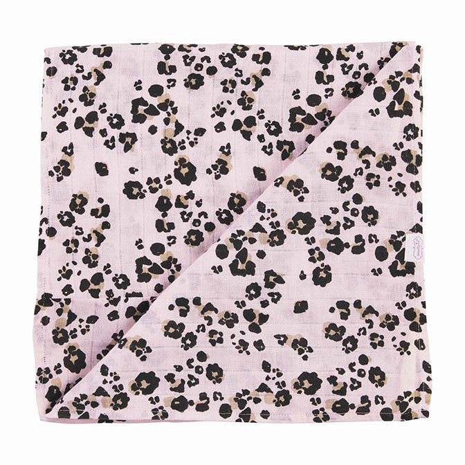 Pink Leopard Muslin Swaddle Blanket – Roost Gift Home Collection